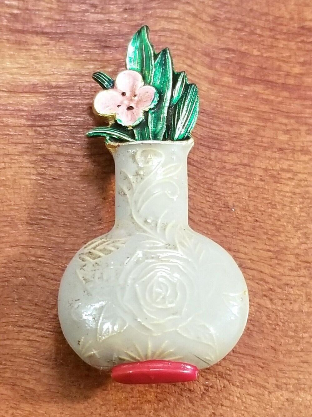 Vintage Flower Vase Brooch Pin 1.75"x.75"